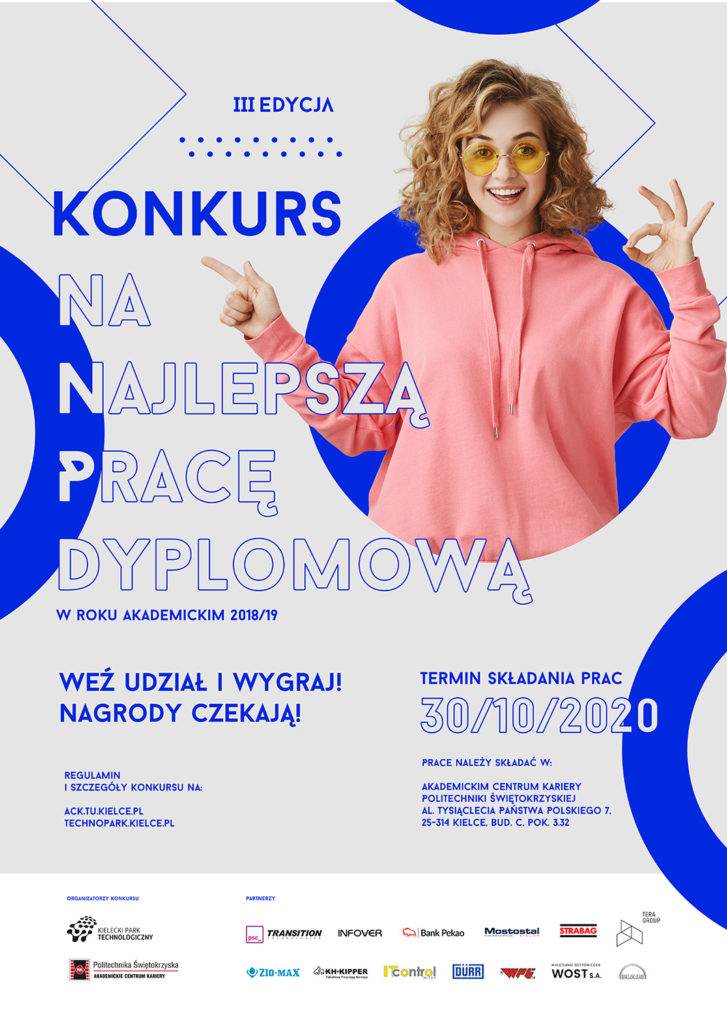 Konkurs na najlepszą pracę dyplomową. III edycja. Termin składania prac: 30/10/2020.