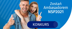 Uśmiechnięty mężczyzna i dziewczynka, hasło #liczysiękażdy, konkurs "Zostań Ambasadorem NSP2021".